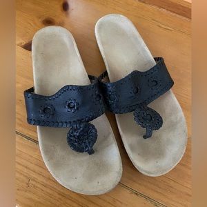 Jack Rogers Comfort Sandals Black 7.5M